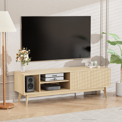 Tv Meubel – Tv Kast – Tv Dressoir – Media Meubel – Entertainment Center – Industrieel Design – Eikenhout – Geschikt Voor Televisies Tot 152,4 Cm
