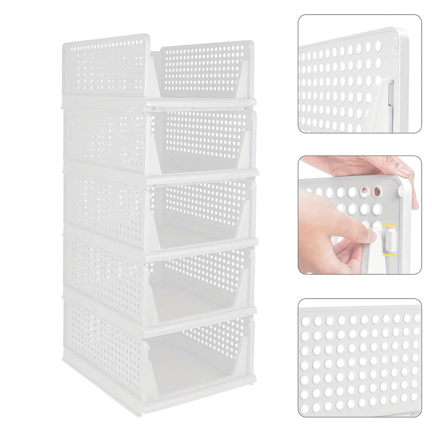 10pcs Clothing Storage Box Set, 33*42*90cm Foldable Clothing Organizer, Stackable Clothing Storage Unit, Mounted Closet Systems, Wardrobe Management, Space Saving Storage, Mounted Closet Organizer, Stackable Storage Unit, Fun