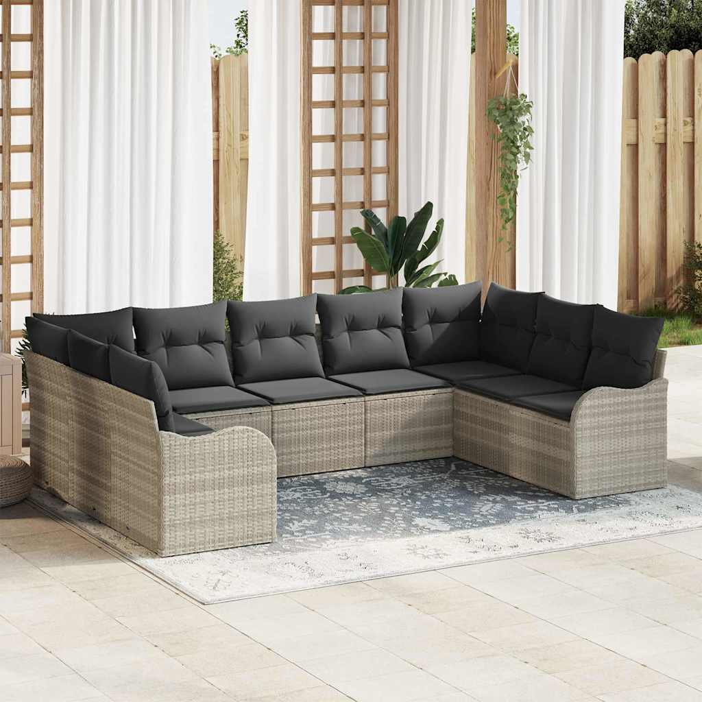 Tuinbank – Buitenbank – Loungeset – Buitenmeubel – Tuinmeubel – Modulair Design – Weerbestendig Polyrattan – Inclusief Comfortabele Kussens
