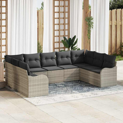 Tuinbank – Buitenbank – Loungeset – Buitenmeubel – Tuinmeubel – Modulair Design – Weerbestendig Polyrattan – Inclusief Comfortabele Kussens