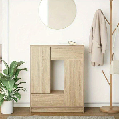 Dressoir – Kast – Opbergkast – Ladekast – Buffetkast – Hardhouten Sonoma Eik – Compact 73x31x90 cm
