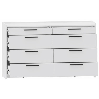 Kast – Opbergkast – Ladekast – Dressoir – Garderobekast – Wit – 6 Lades – Gelamineerd MDF