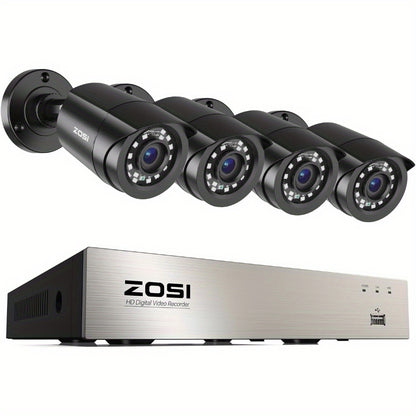 1080p Beveiligingssysteem – CCTV Camera Set – Surveillance Camera’s – Video Bewaking – HD Veiligheidscamera – 4 Camera’s 1920TVL – H.265+ Opname – Remote Access