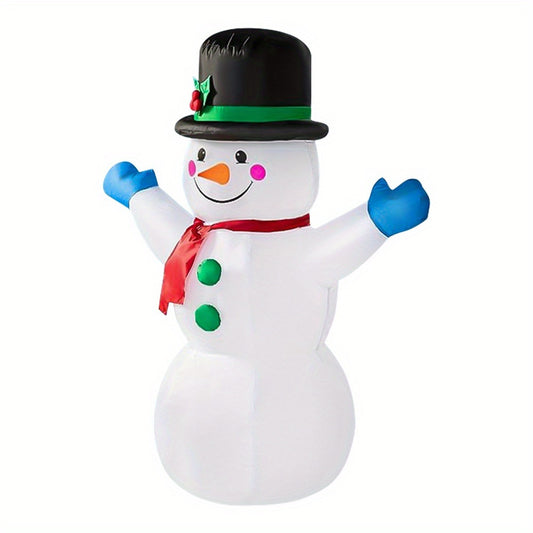 Opblaasbare sneeuwpop – Opblaasbare sneeuwman – Kerstversiering – Kerstdecoratie – Tuindecoratie – 120 cm hoog – Zelfstaand zonder elektriciteit – Stevig polyester – Inclusief pomp