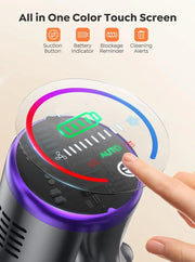 Stofzuiger - Draadloze Stofzuiger - Zonder zak - Aanpasbare Zuigkracht - Met LED Scherm - 500W - Paars