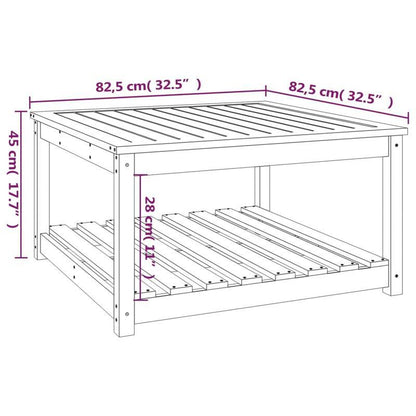 Outdoor Table Made of Solid Douglas Wood, Measuring 82, 5X82, 5X45 Cm, with a Removable Design for Convenience