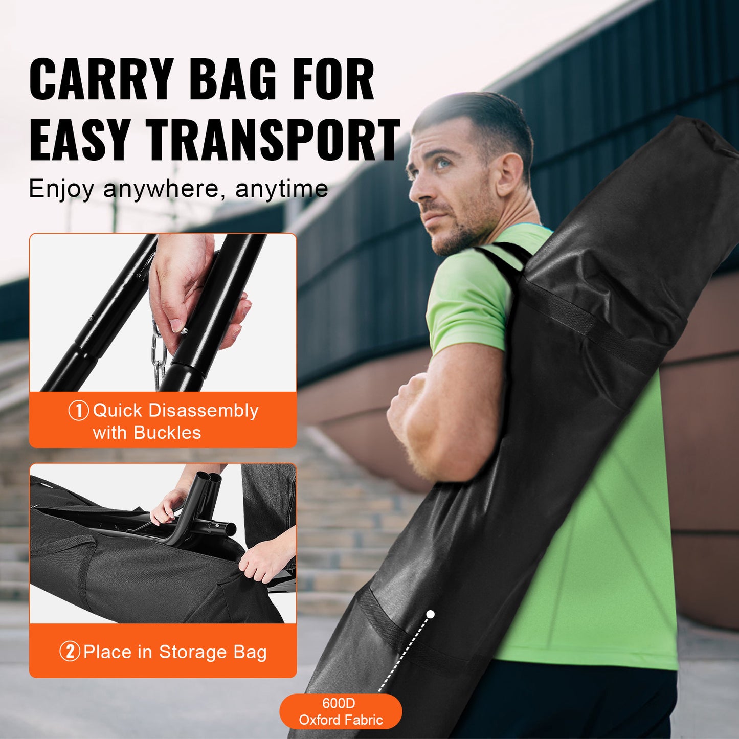 Hangmatstandaard – Hangmat Frame – Tuinstandaard – Metalen Standaard – Vrijstaande Ophanging – Verstelbare Kettingen – Gepoedercoat Staal – Draagvermogen 250 kg