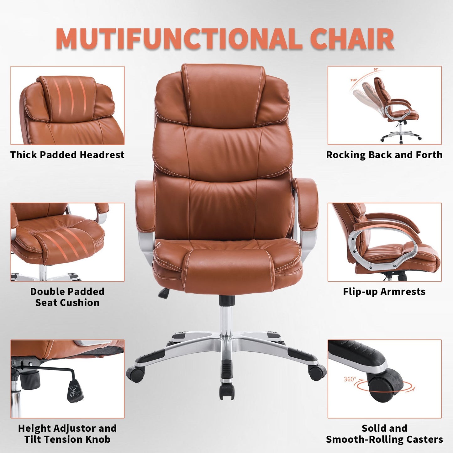 Gamingstoel – Game Stoel – Bureaustoel – Racing Stoel – Gamer Stoel – Ergonomisch Design – Inklapbare Voetensteun – Rood-Zwart