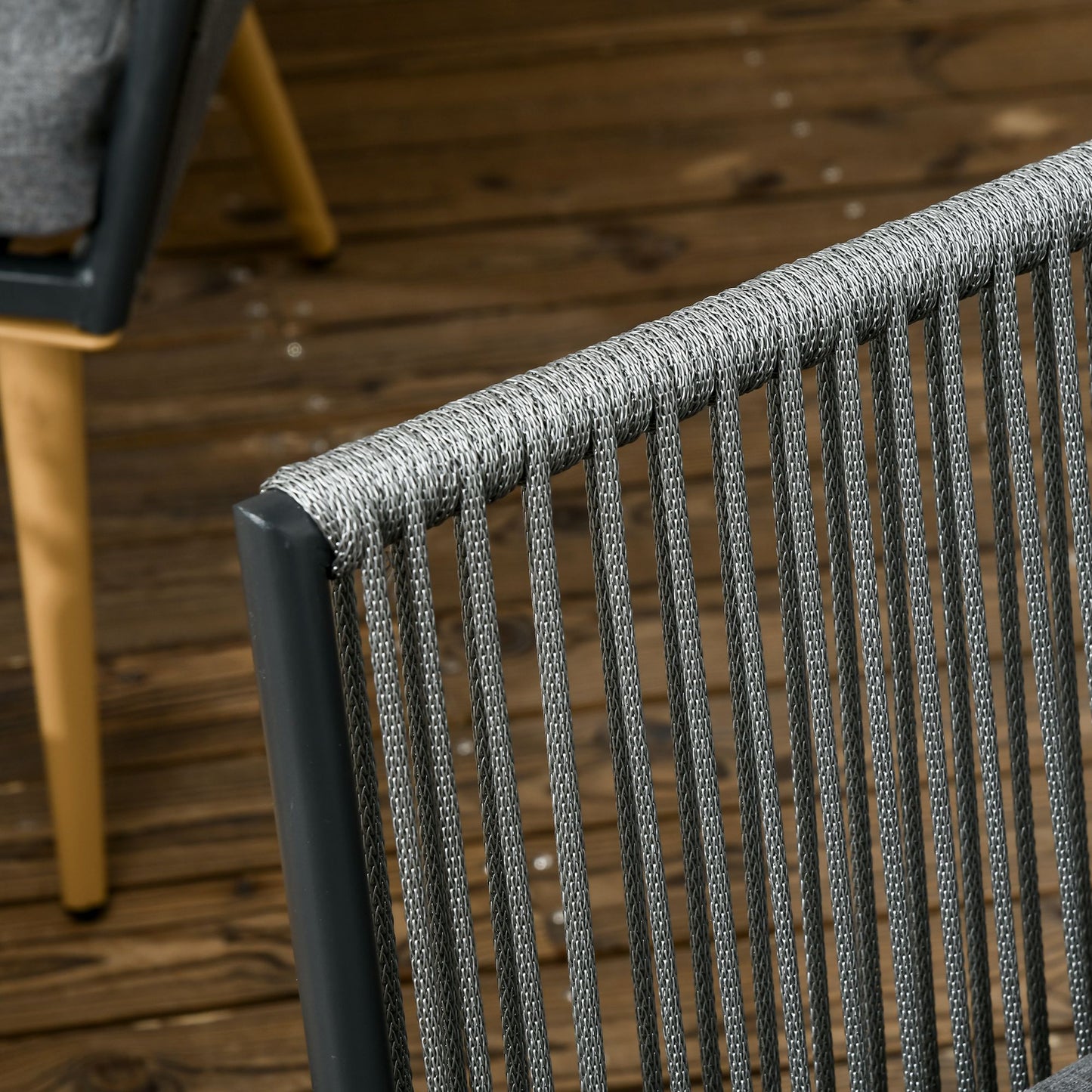 Tuinmeubelset – Tuinbank – Tuinstoel – Loungeset – Buitenmeubel – Grijs – Comfortabele Kussens – Weerbestendig Vlechtwerk