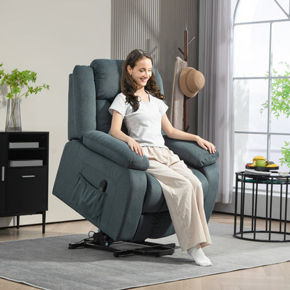 Relaxfauteuil – Relaxstoel – Relaxzetel – Loungefauteuil – Comfortfauteuil – Grijs – Zachte Bekleding – Verstelbare Rugleuning en Voetensteun met Afstandsbediening