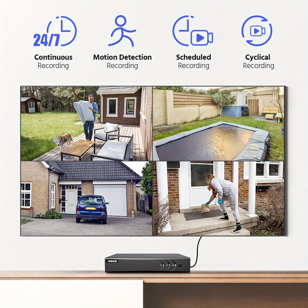 Beveiligingscamera Recorder – DVR Recorder – CCTV Recorder – Videorecorder – Camerabewaking – 8-Kanaals 5-in-1 – H.265+ Technologie – 1TB Harde Schijf