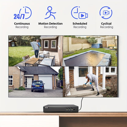 Beveiligingscamera Recorder – DVR Recorder – CCTV Recorder – Videorecorder – Camerabewaking – 8-Kanaals 5-in-1 – H.265+ Technologie – 1TB Harde Schijf