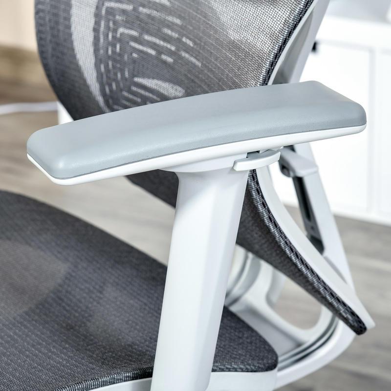 Ergonomische Bureaustoel – Kantoostoel – Werkstoel – Gamestoel – Computestoel – Verstelbare Lendesteun en Hoofdsteun – Ademend Mesh Met Metaal Frame