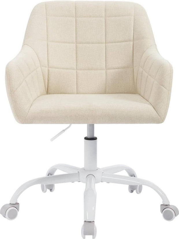 Ergonomische Bureaustoel - Bureaustoel - Draaistoel - Ademende stof - In hoogte verstelbaar - 58cm x (77-85)cm x 60,5cm