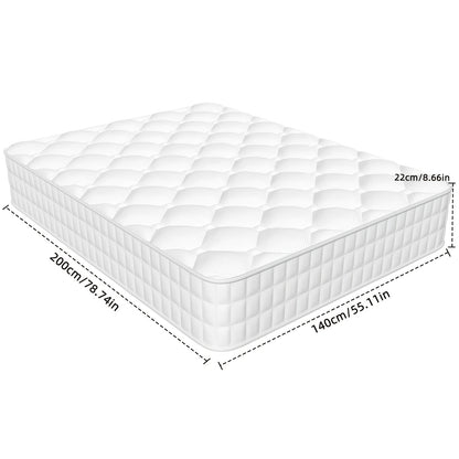 Authmic Mattress with 7-zone Firmness Levels H2 And H3, Individually Pocketed Spring Mattress with Memory Foam, Breathable And Ergonomically Designed Spring Core Mattress.