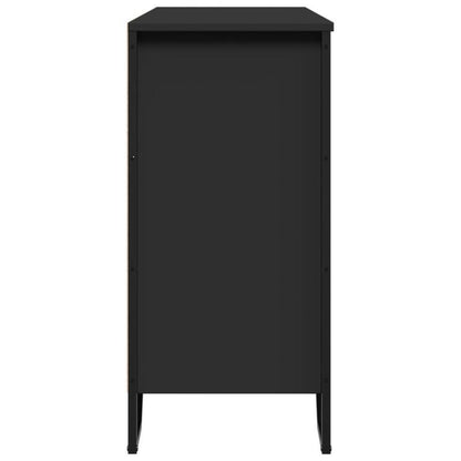Sideboard 101x35.5x74.5cm Processed Wood Black Practical and removable