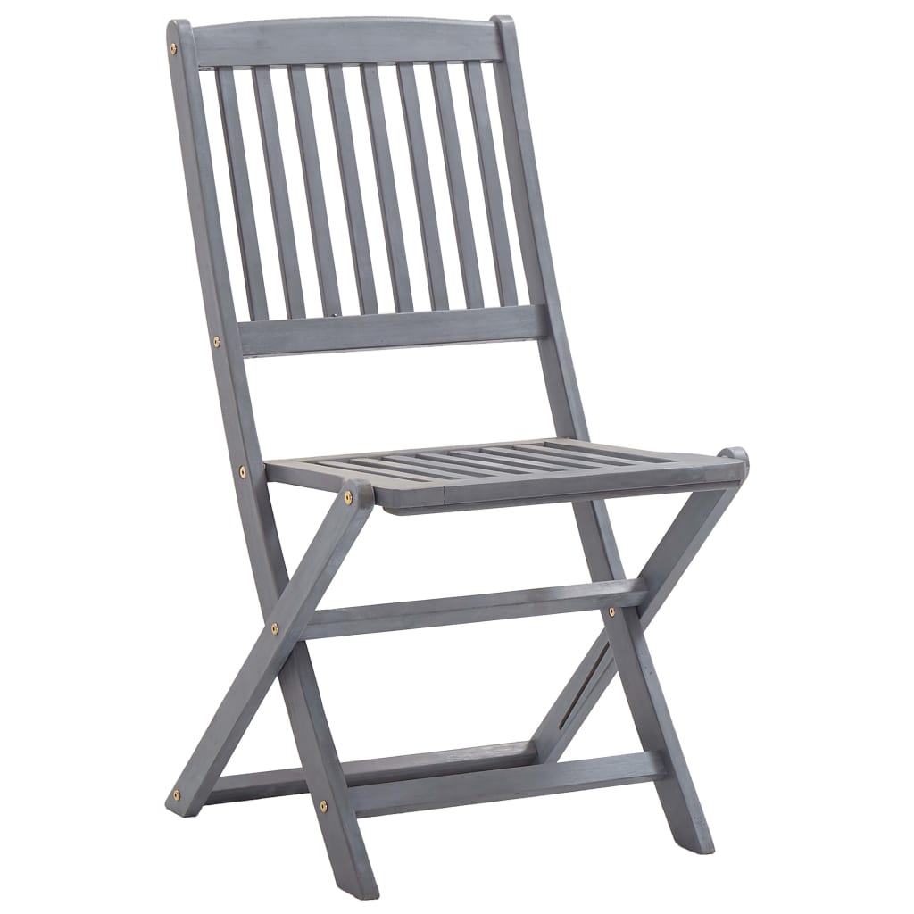 Vidaxl 5/7X Solid Acacia Wooden Garden Set Grey Terrace Set With/Without Armrest