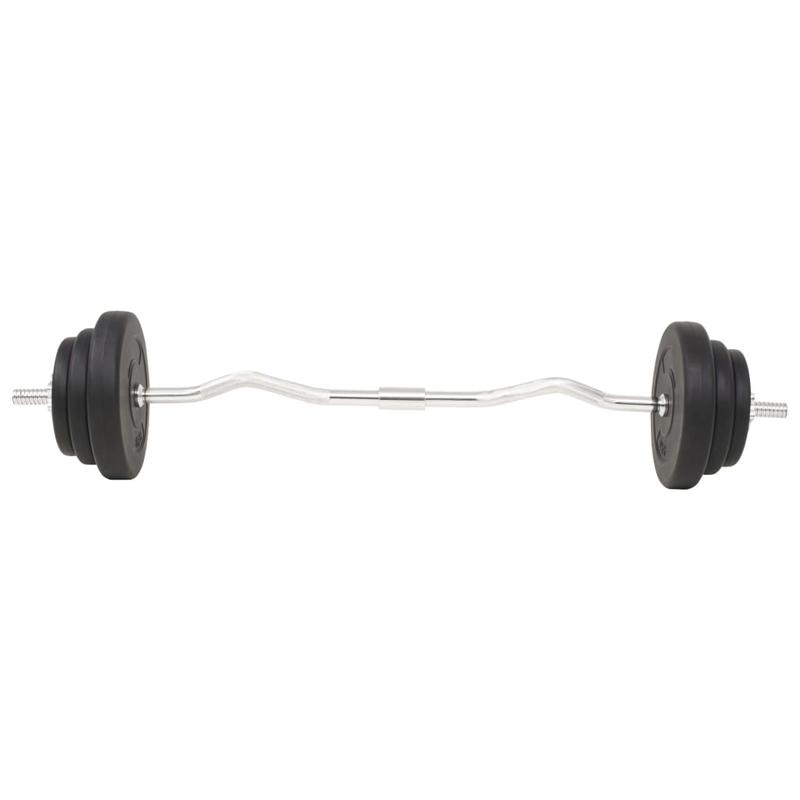 Halterset – Dumbbells – Halterstang – Fitness Gewichten – Krachttraining Set – Verstelbaar Tot 30 Kg – Duurzame Cement Schijven