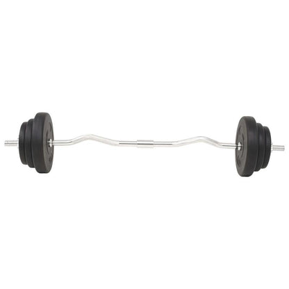 Halterset – Dumbbells – Halterstang – Fitness Gewichten – Krachttraining Set – Verstelbaar Tot 30 Kg – Duurzame Cement Schijven