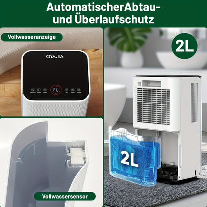 Luchtontvochtiger – Ontvochtiger – Vochtvreter – Dehumidifier – Vochtabsorber – 14L per Dag – Automatische Vochtigheidssensor & Wasdroogfunctie