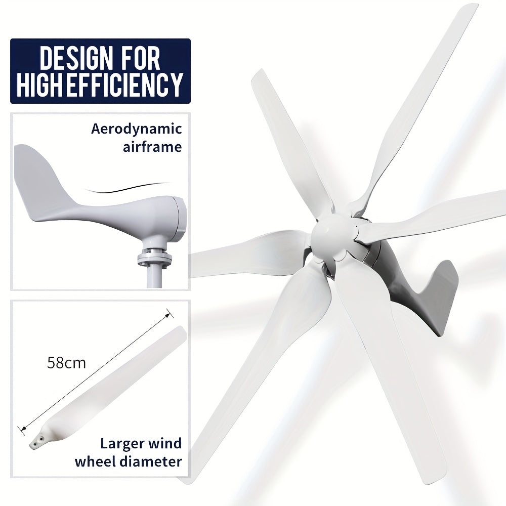Verticale Windturbine – Windgenerator – Windmolensysteem – Windenergie Generator – Windmolen Thuis – 2000W Vermogen – Stil Geluid Met MPPT Controller 24V