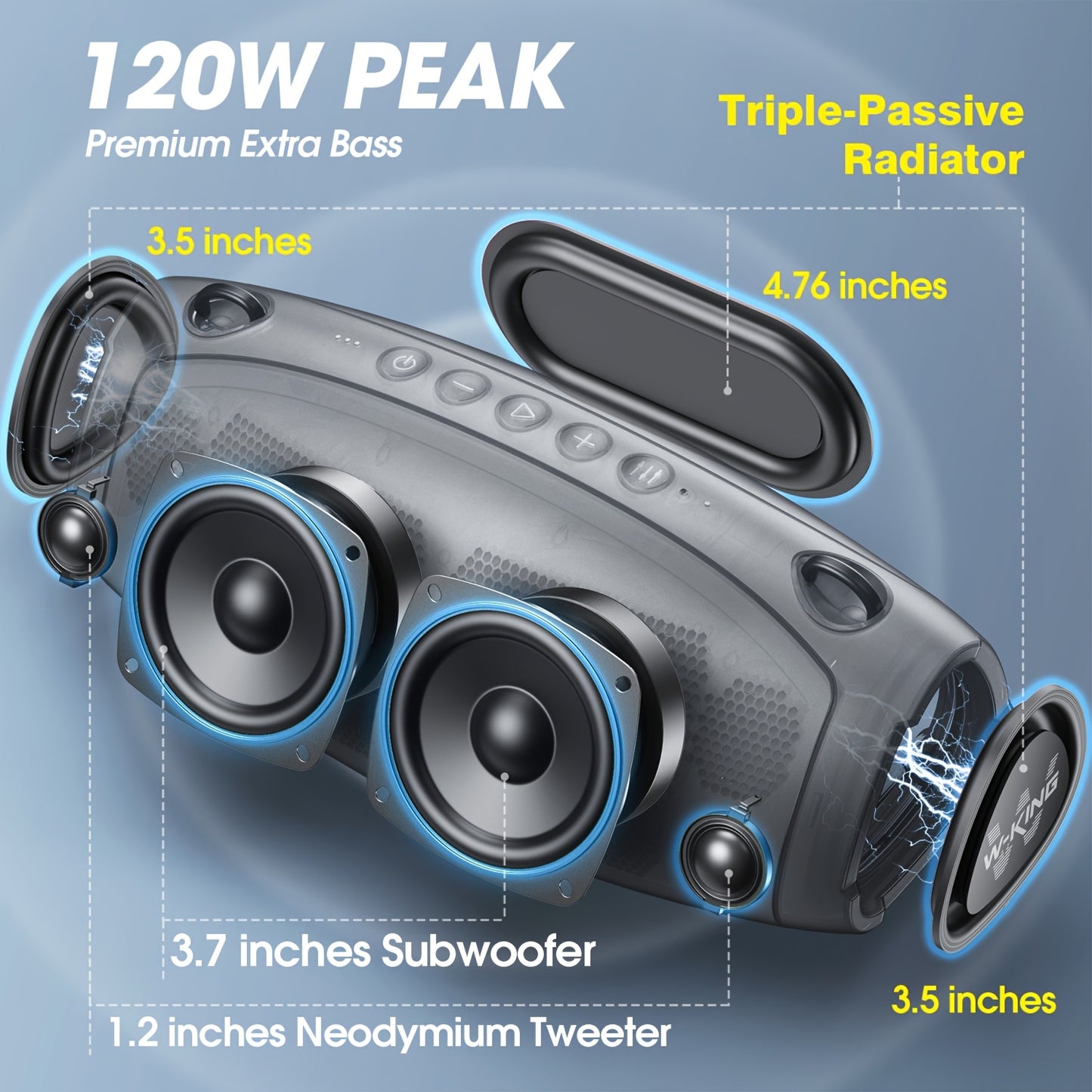 Draadloze Speaker – Bluetooth Speaker – Outdoor Speaker – Portable Speaker – Mobiele Speaker – 70W Krachtig Geluid – IPX6 Waterbestendig Met Microfoon