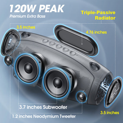 Draadloze Speaker – Bluetooth Speaker – Outdoor Speaker – Portable Speaker – Mobiele Speaker – 70W Krachtig Geluid – IPX6 Waterbestendig Met Microfoon