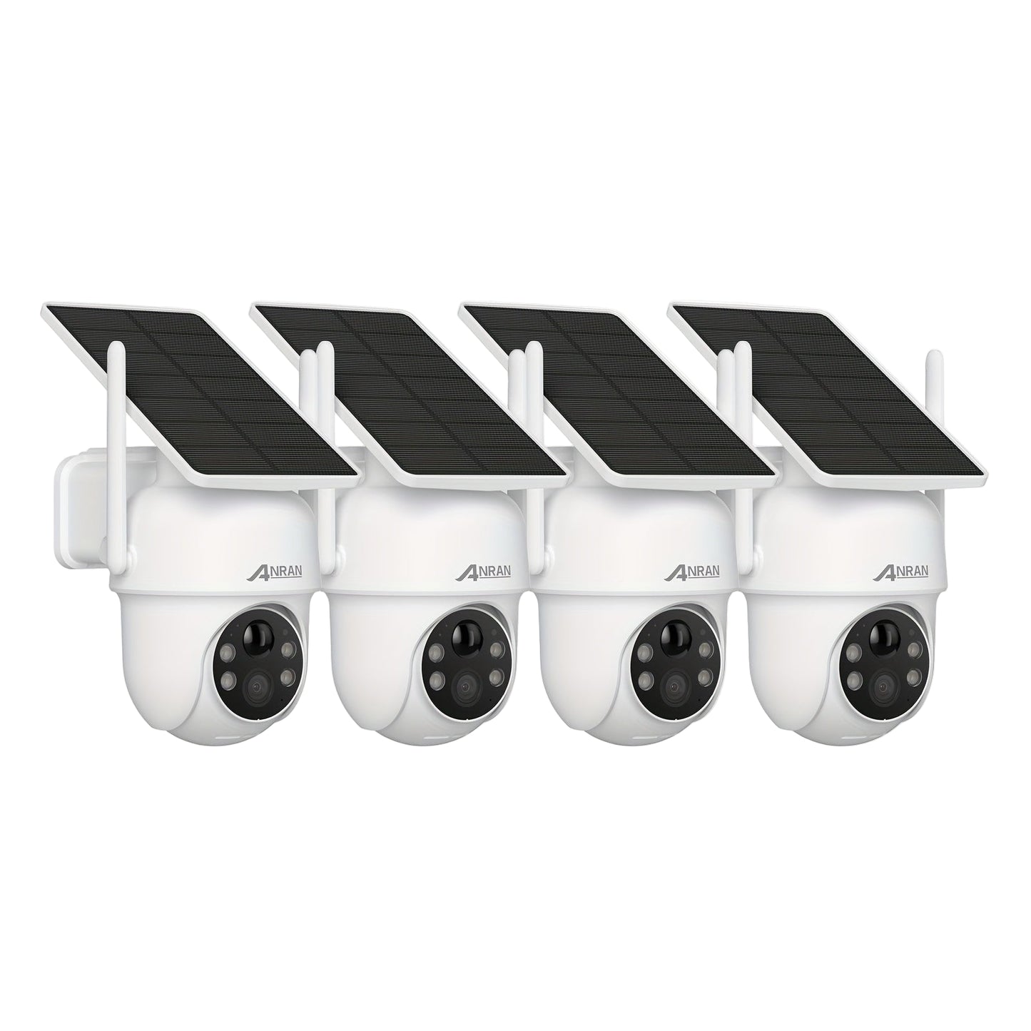 Beveiligingscamera – Camerabewaking – Buitencamera – Huisbeveiliging – Draadloze Camera – 4-delig – Zonne-energie – Kleurennachtzicht & Mensdetectie