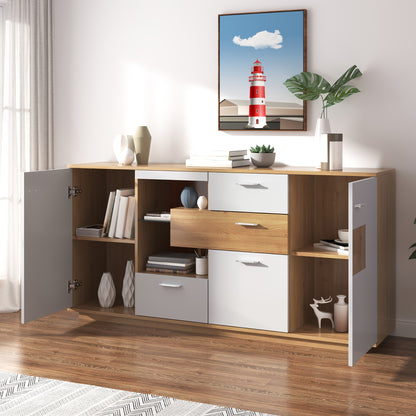 Staande Kast – Opbergkast – Dressoir – Vitrinekast – Meubel – Art Deco Design – Hoogwaardig Rotan – Vrijstaand Zonder Elektriciteit