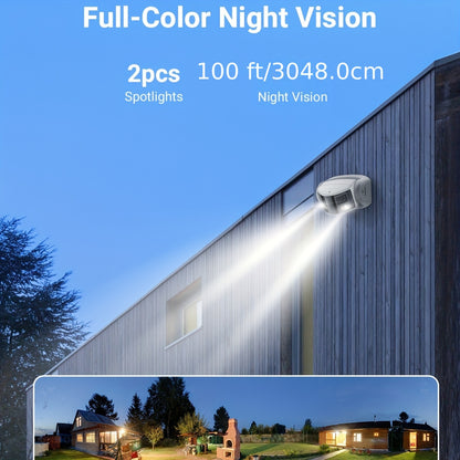 Bewakingscamera – Beveiligingscamera – Camerabewaking – Buitencamera – Dual Lens – 6MP Resolutie – Kleurennachtzicht met 2-weg Audio