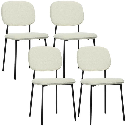 Eetkamerstoelen – Stoelen – Kuipstoelen – Keukenstoelen – Woonkamerstoelen – Fluwelen Bekleding – Stevig Stalen Frame – Set van 4