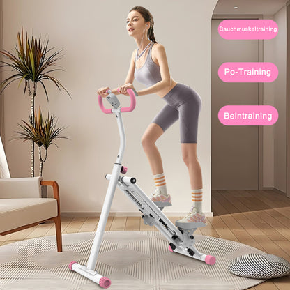 Stepper – Stepapparaat – Aerobic Stepper – Mini Stepper – Fitness Stepper – Verstelbare Weerstand 3 Niveaus – Inklapbaar Stalen Frame 120 kg – Antislip Pedalen Wit/Zwart