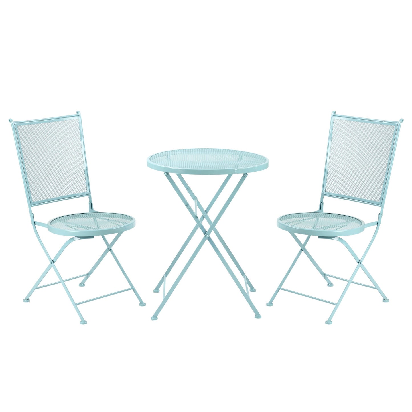 Bistroset – Tuinset – Balkonset – Tuintafel – Bistrotafel – Inklapbaar – Lichtgewicht Metalen Frame – Compact Voor Balkon