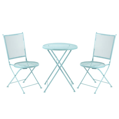 Bistroset – Tuinset – Balkonset – Tuintafel – Bistrotafel – Inklapbaar – Lichtgewicht Metalen Frame – Compact Voor Balkon