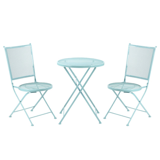 Bistroset – Tuinset – Balkonset – Tuintafel – Bistrotafel – Inklapbaar – Lichtgewicht Metalen Frame – Compact Voor Balkon