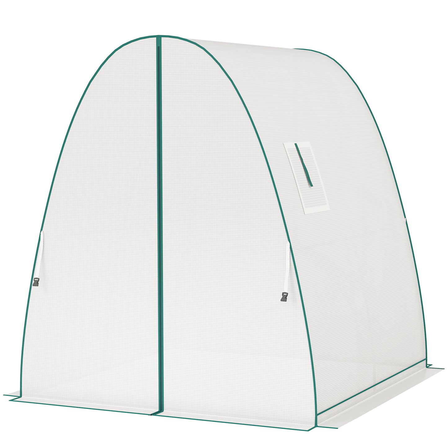 Boogkas – Tuinkas – Kweekkas – Kas – Groentekas – Wit – 1,8 x 1,8 x 2 Meter – Ventilatieraampjes en Zandzakken voor Extra Stabiliteit