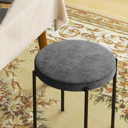 Eetkamerstoel – Stoel – Kuipstoel – Dinerstoel – Keukenstoel – Set Van 4 – Grijs Velours – Stapelbaar – Comfortabele Gevoerde Zitting – Donkerbruine Poten