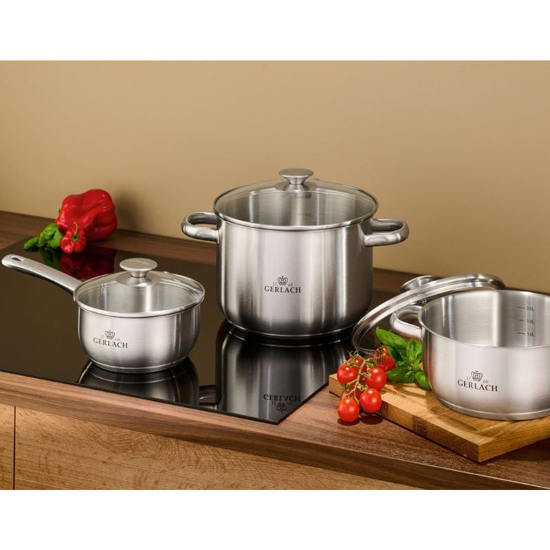 Gerlach First NK343 Stainless Steel Cookware Set, 10-Piece