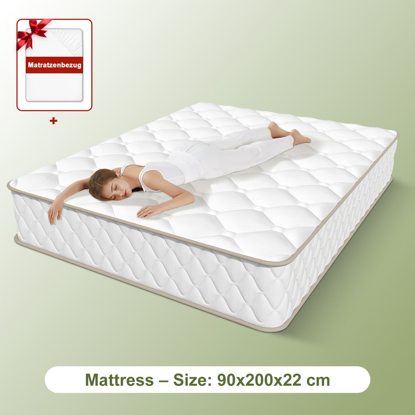 7-Zones Pocketvering Matras – Pocketvering Matras – 7-Zone Matras – Stevig Matras – Ergonomisch Matras – Extra Stevig H3 – Afneembare Wasbare Katoenen Hoes