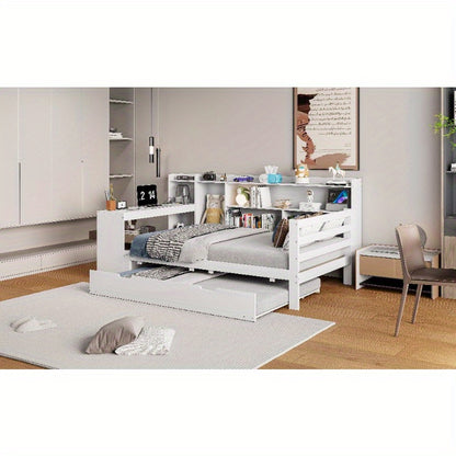 Sofa Bed – Slaapbank – Bedbank – Klikklakbank – Logeerbed – Ruimtebesparend Ontwerp – Ingebouwd Bureau Met Opberglades