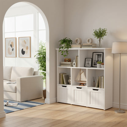 Boekenplank – Boekenrek – Wandplank – Opbergkast – Mobiele Opbergkast – Hout – 3 Laden – Met Wielen – 68,6 cm Hoog – 3,2 Kubieke Voet Capaciteit
