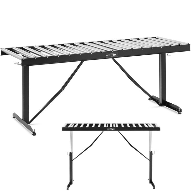 Rollenbaan – Rollenbaan Tafel – Transportbaan – Conveyor – Verstelbare Hoogte – Draagvermogen 200 Kg – 17 Rollers – Lengte 178 Cm