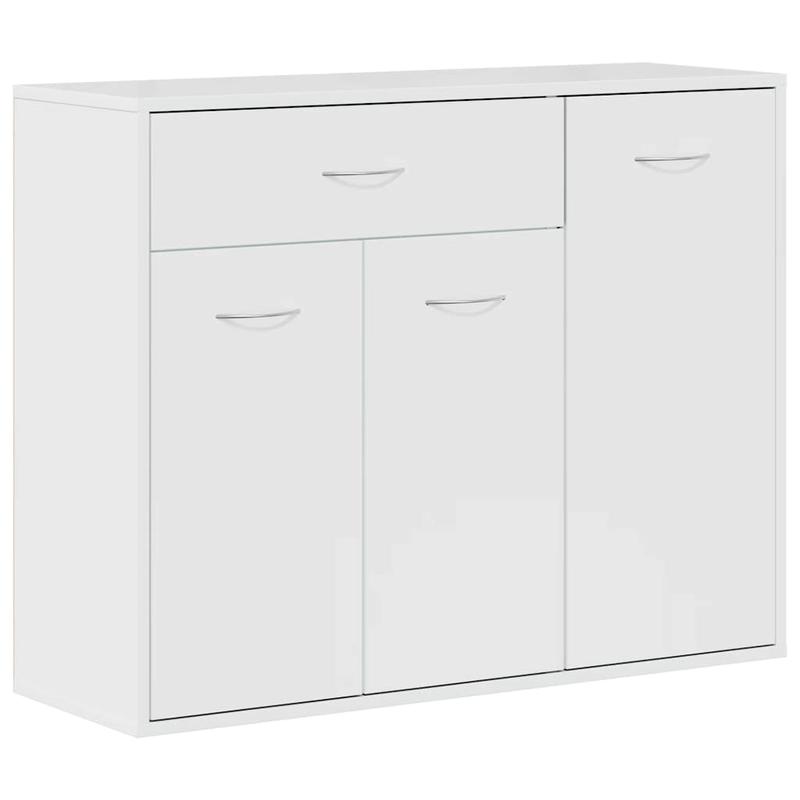 Sideboard high-gloss white 88x30x70cm wood material,  Modern Sideboard, Sideboard Cabinet, Sleek Lines, Quality Wood Material, Durable Build, Apartment Dwellers, Modern Homeowners