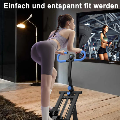 Mini Stepper – Fitness Stepper – Hometrainer – Aerobic Step – Traploper – Verstelbare Weerstand – Inklapbaar Compact – Roestvrij Staal Met Antislip Platforms