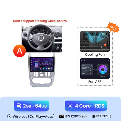 2 Din Multimedia Speler – Autoradio – Car Player – Android Radio – Smart Radio – 9 Inch IPS Scherm – Draadloze Wifi & GPS Navigatie