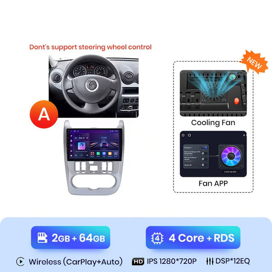 2 Din Multimedia Speler – Autoradio – Car Player – Android Radio – Smart Radio – 9 Inch IPS Scherm – Draadloze Wifi & GPS Navigatie