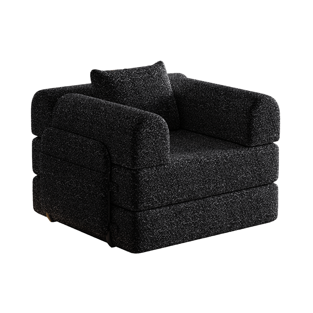 Slaapbank – Bank – Slaapstoel – Logeerbed – Slaapfauteuil – 2-in-1 Chenille met Opbergruimte en Stevig Metalen Frame – Ruimtebesparend Modern Design