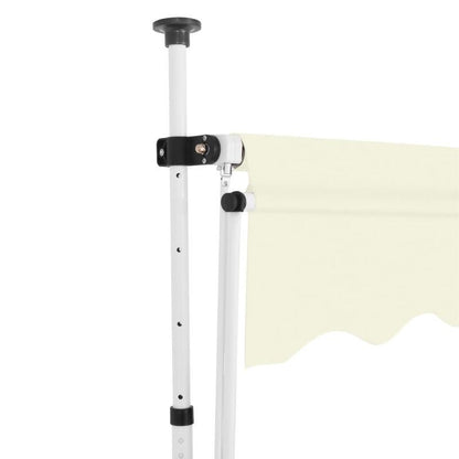 Luifel Handmatig Uittrekbaar – Buitenzonwering – Zonnescherm – Terrasluifel – Balkonluifel – Crème Kleur – 400 cm Breedte – Stijlvol En Praktisch