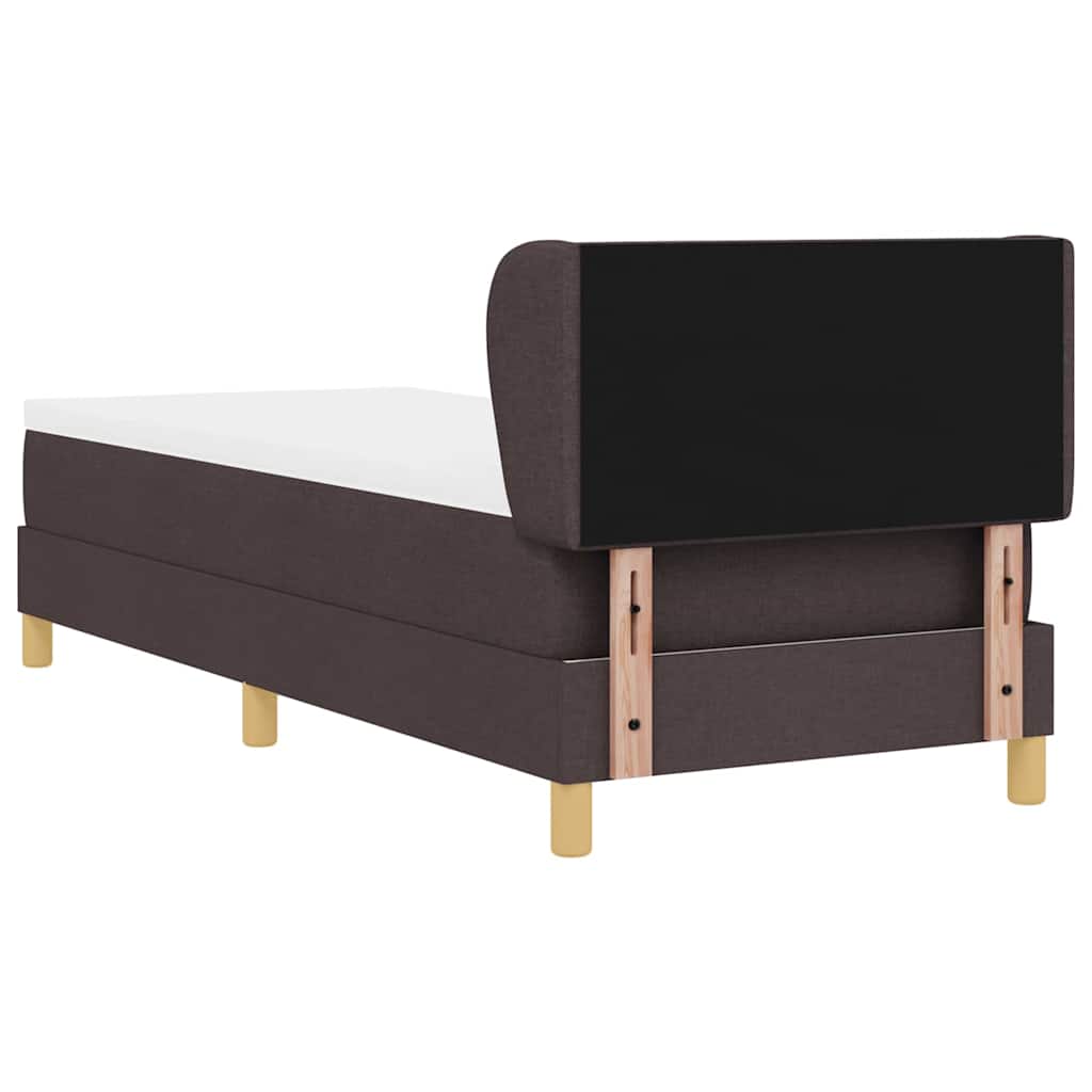 Boxspring – Bed – Slaapbed – Eenpersoonsbed – Matras – Donkerbruin – 80x200 cm – Foamlaag – Individuele Pocketveren