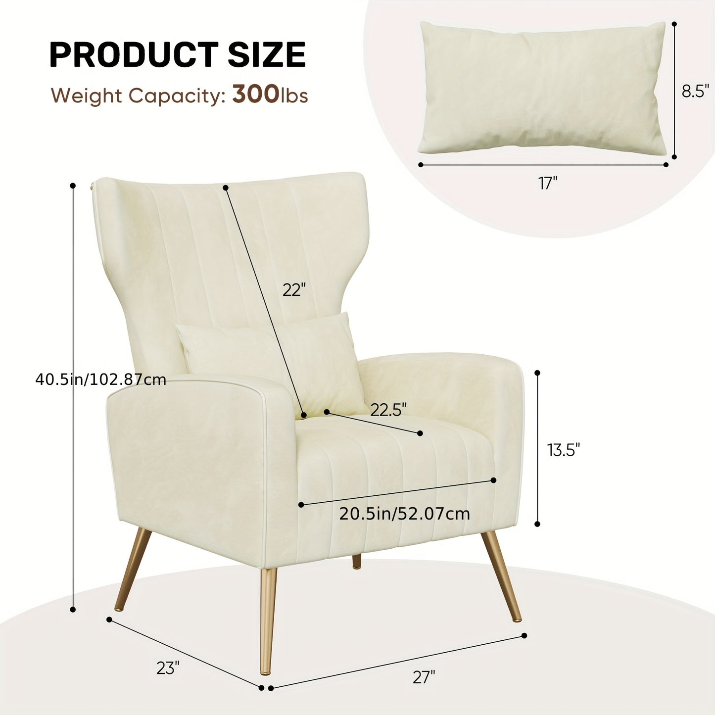 Velvet Fauteuil – Velvet Stoel – Lounge Chair – Leunstoel – Zwarte Fauteuil – Gouden Metalen Poten – Stevig Metalen Frame – Comfortabel Kussen